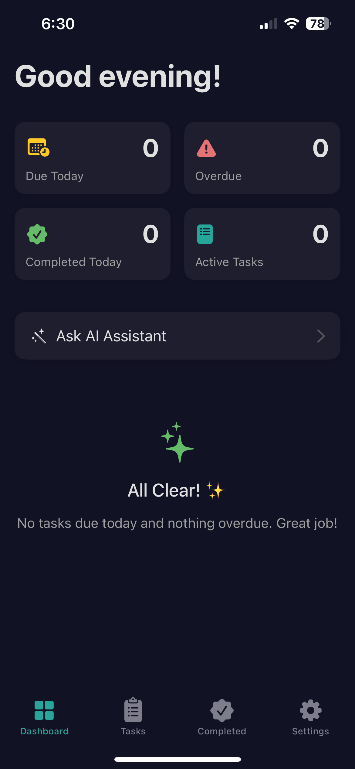 tudu dashboard screenshot