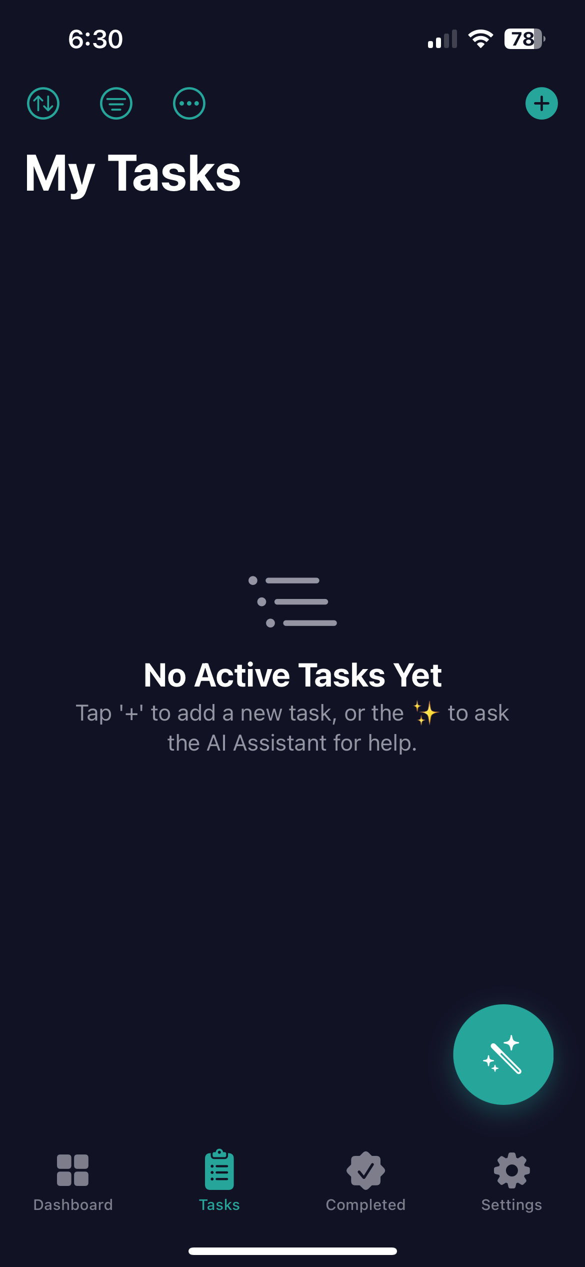 tudu task list screenshot